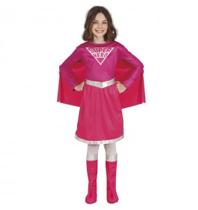 Rosa Superheldin Kostüm für Mädchen