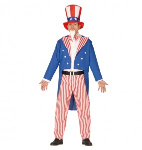 Patriot Uncle Sam Erwachseneverkleidung für einen Faschingsabend
