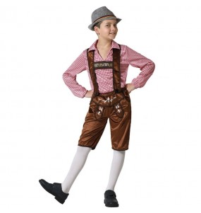 Tiroler Oktoberfest braun Kostüm für Jungen