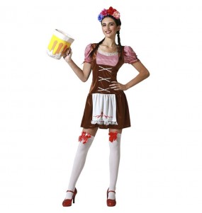 Oktoberfest Tirolerin braun Kostüm für Damen