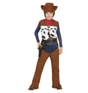 Cowboy mit Kuhaufdruck Kostüm für Jungen