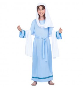 Blaue Jungfrau Maria Kostüm für Mädchen