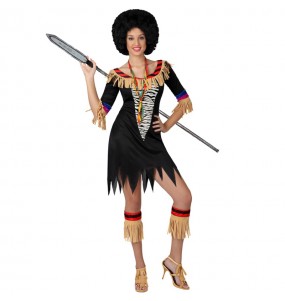 Kostüm Sie sich als Zulu Kriegerin Kostüm für Damen-Frau für Spaß und Vergnügungen