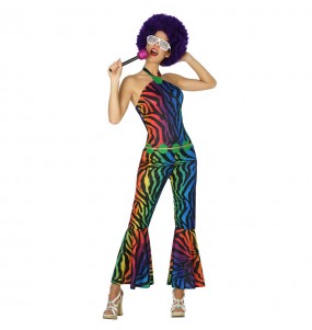 Kostüm Sie sich als Retro Disco Kostüm für Damen-Frau für Spaß und Vergnügungen