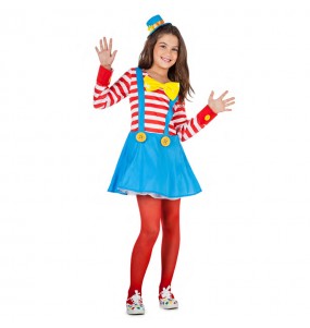 Clown mit Hosenträgern Mädchenverkleidung, die sie am meisten mögen