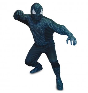 Spider Hero Schwarz Erwachseneverkleidung für einen Faschingsabend