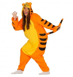 Kostüm Sie sich als Tiger Onesie Kostüm für Damen-Frau für Spaß und Vergnügungen