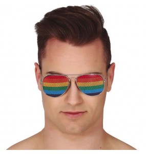 Gay Pride Pilotenbrille um Ihr Kostüm zu vervollständigen