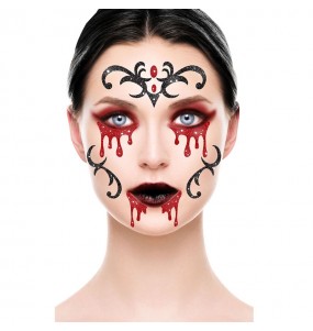 Vampir-Gesichtsglitter zur Vervollständigung Ihres Horrorkostüms
