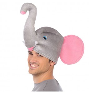 Chapéu de elefante cinzento para completar o seu disfarce