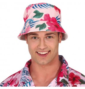 Hawaii-Hut mit Flamingos um Ihr Kostüm zu vervollständigen