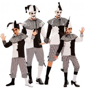 Zirkus Harlekine Kostüme für Gruppen und Familien