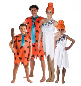 Feuerstein-Höhlenmenschen Kostüme für Gruppen und Familien