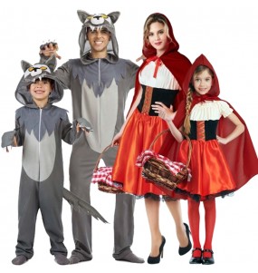 Das Märchen von Rotkäppchen und dem großen bösen Wolf Kostüme für Gruppen und Familien