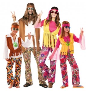 Wirtschaftliche Hippies Kostüme für Gruppen und Familien