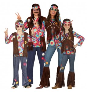 Woodstock-Hippies Kostüme für Gruppen und Familien