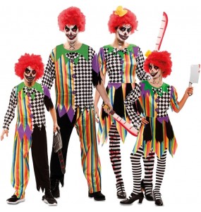 Killer-Clowns Kostüme für Gruppen und Familien