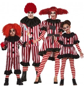 Böse Clowns Kostüme für Gruppen und Familien