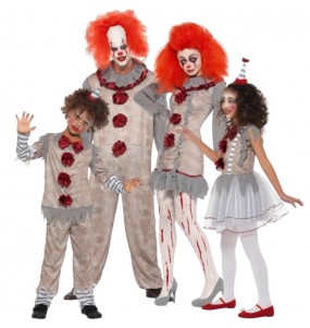 Pennywise Clowns Kostüme für Gruppen und Familien