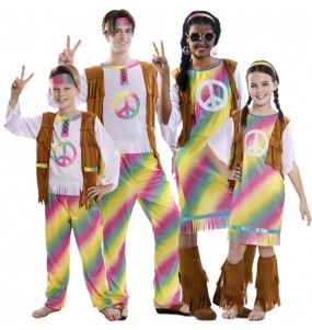 Hippies Kostüme für Gruppen und Familien