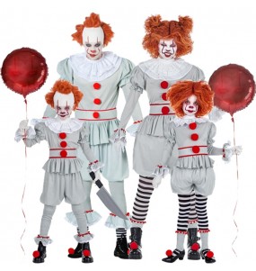 Clowns It Pennywise Kostüme für Gruppen und Familien