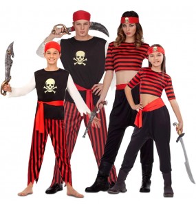 Schatz-Piraten Kostüme für Gruppen und Familien