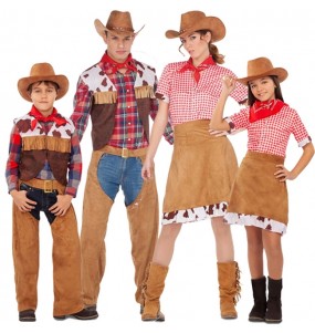 Amerikanische Cowboys Kostüme für Gruppen und Familien