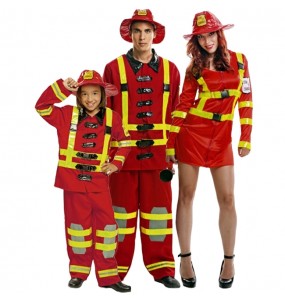 Feuerwehrleute Kostüme für Gruppen und Familien