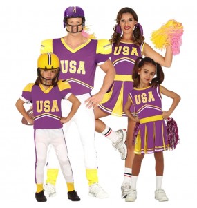 American Football Spieler und Cheerleader Kostüme für Gruppen und Familien