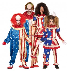 Gruppe von Patrioten-Clowns