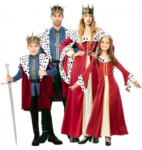 Mittelalterliche Hofkönige Kostüme für Gruppen und Familien