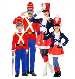 Kostüme Mehrfarbige Harlekine für Gruppen und Familien
