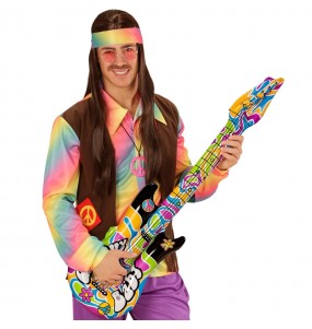 Groovy aufblasbare Gitarre um Ihr Kostüm zu vervollständigen