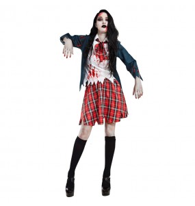 Schulmädchen Student Zombie Kostüm Frau für Halloween Nacht
