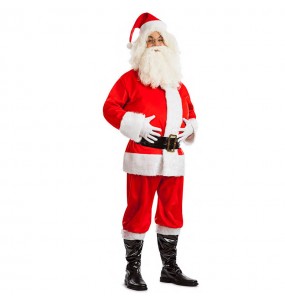 Deluxe Weihnachtsmann Erwachseneverkleidung für einen Faschingsabend