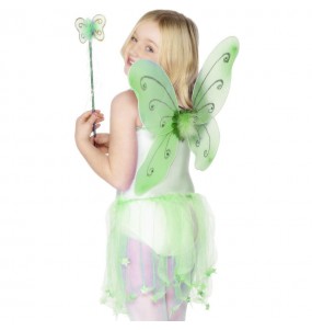 Zubehörset Schmetterling grün um Ihr Kostüm zu vervollständigen