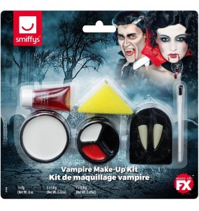 Vampir-Schminkset mit Reißzähnen zur Vervollständigung Ihres Horrorkostüms