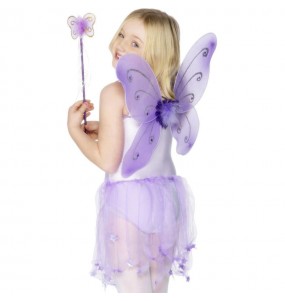 Lila Schmetterling Accessoire Kit um Ihr Kostüm zu vervollständigen