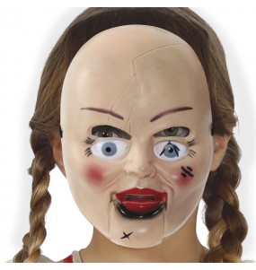 Annabelle PVC Maske für Kinder zur Vervollständigung Ihres Horrorkostüms