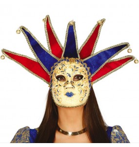 Venezianische Karnevalsmaske mit Glocken um Ihr Kostüm zu vervollständigen