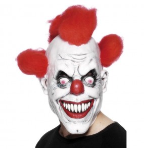 Besessene Clownsmaske zur Vervollständigung Ihres Horrorkostüms