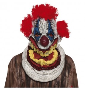 Riesige Killer Clown Maske mit Haaren