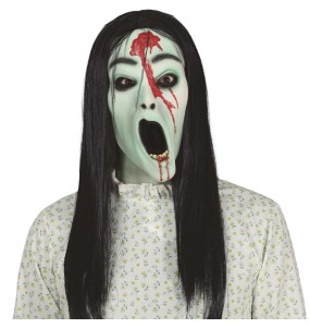 Kayako Saeki Der Fluch Kayako Saeki Maske zur Vervollständigung Ihres Horrorkostüms