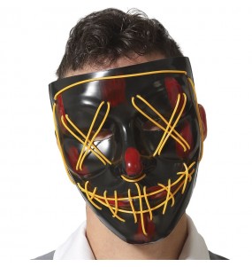 Maske mit orangem Licht zur Vervollständigung Ihres Horrorkostüms