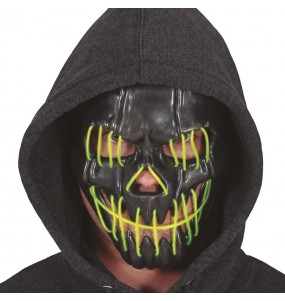 The Purge Lächelmaske mit Licht zur Vervollständigung Ihres Horrorkostüms