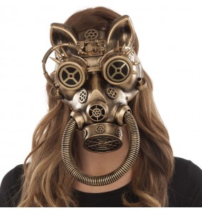 Steampunk Feline Maske