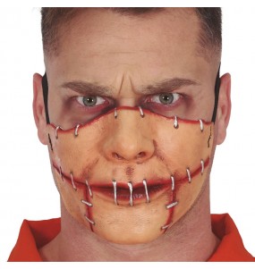 Latex genähte Mund Halbmaske zur Vervollständigung Ihres Horrorkostüms
