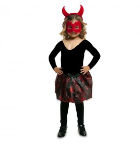 Verkleiden Sie die Teufel TutuMädchen für eine Halloween-Party