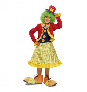 Buntes Clown Mädchenverkleidung, die sie am meisten mögen