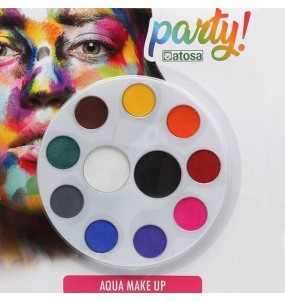 Make-up-Palette auf Wasserbasis mit 11 Schminkprodukten um Ihr Kostüm mit hochwertigem Make-up zu vervollständigen